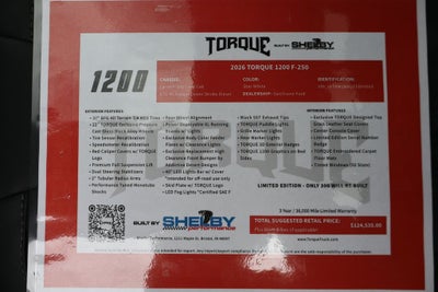 2026 Ford F-250SD Lariat Shelby TORQUE 1200 Edition