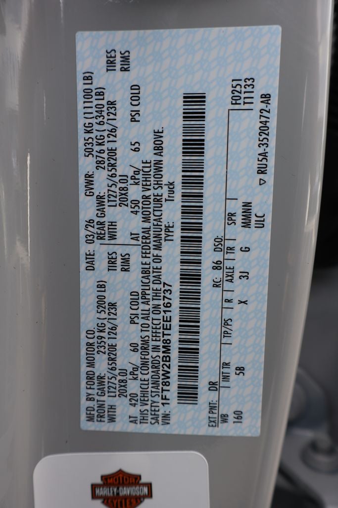 2026 Ford F-250SD Lariat Harley-Davidson Edition