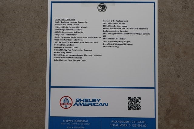 2025 Ford F-150 Lariat Shelby Super Snake