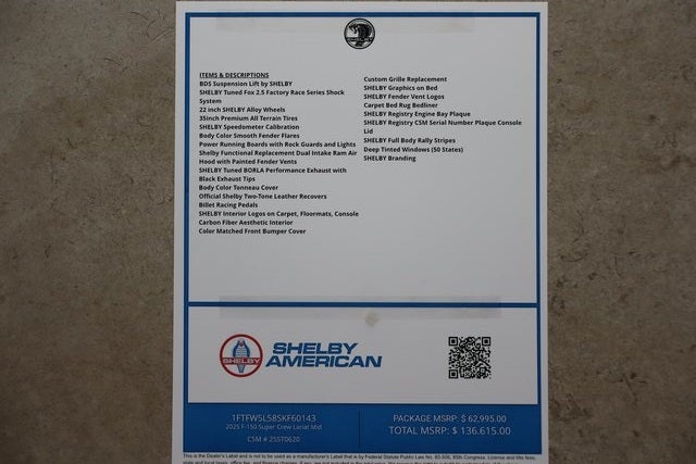 2025 Ford F-150 Lariat Shelby Off-Road Edition