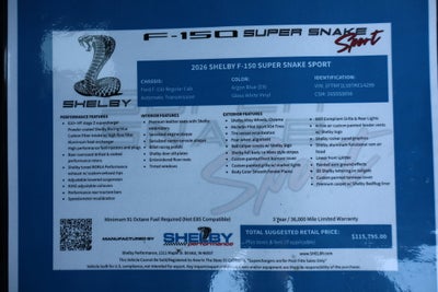 2026 Ford F-150 XL Shelby Super Snake Sport