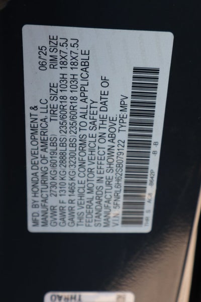 2025 Honda Odyssey EX-L